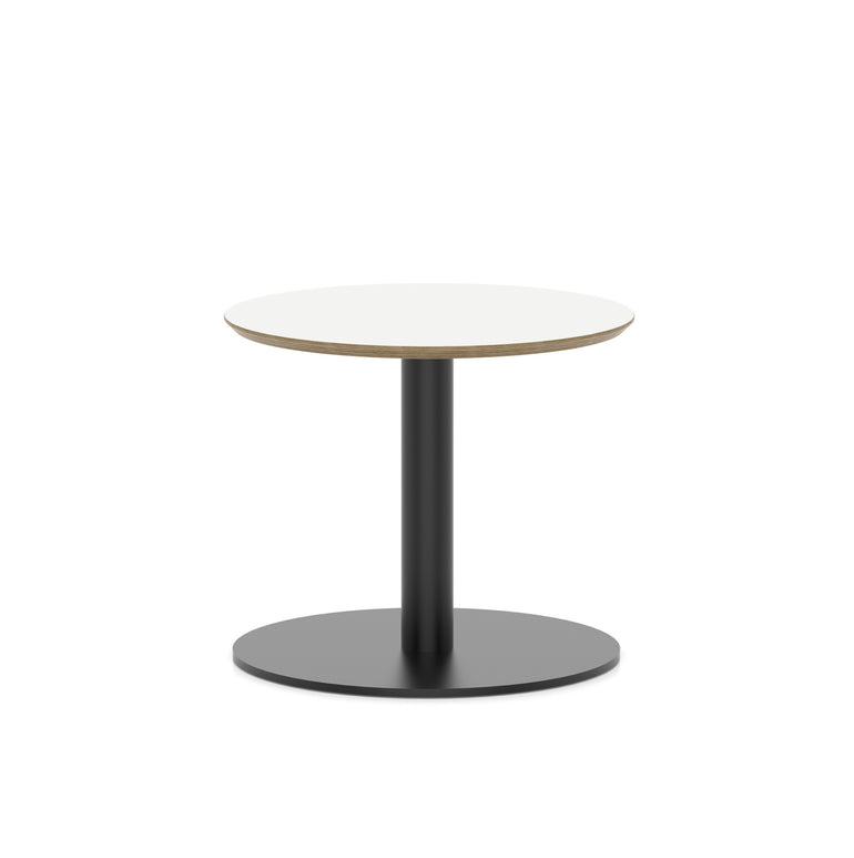 Brixworth Round Coffee Table With Disc Base - Black Leg