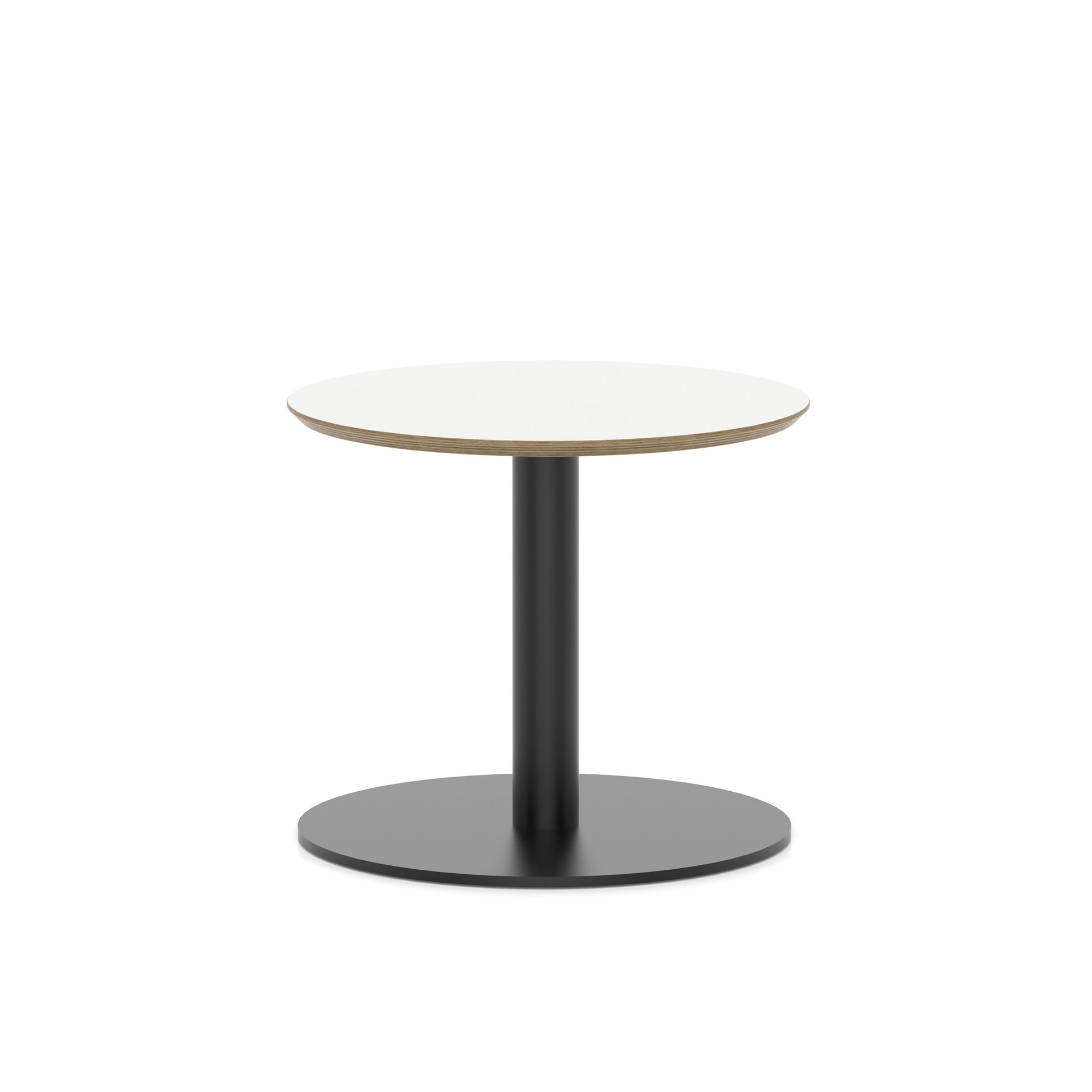 Brixworth Round Coffee Table With Disc Base - Black Leg