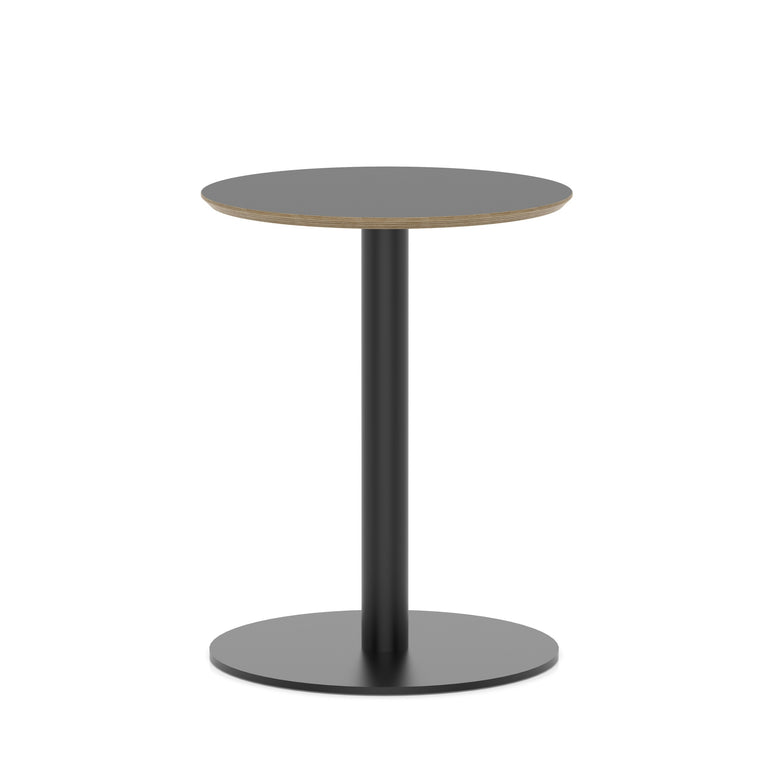 Brixworth Round Coffee Table With Disc Base - Black Leg