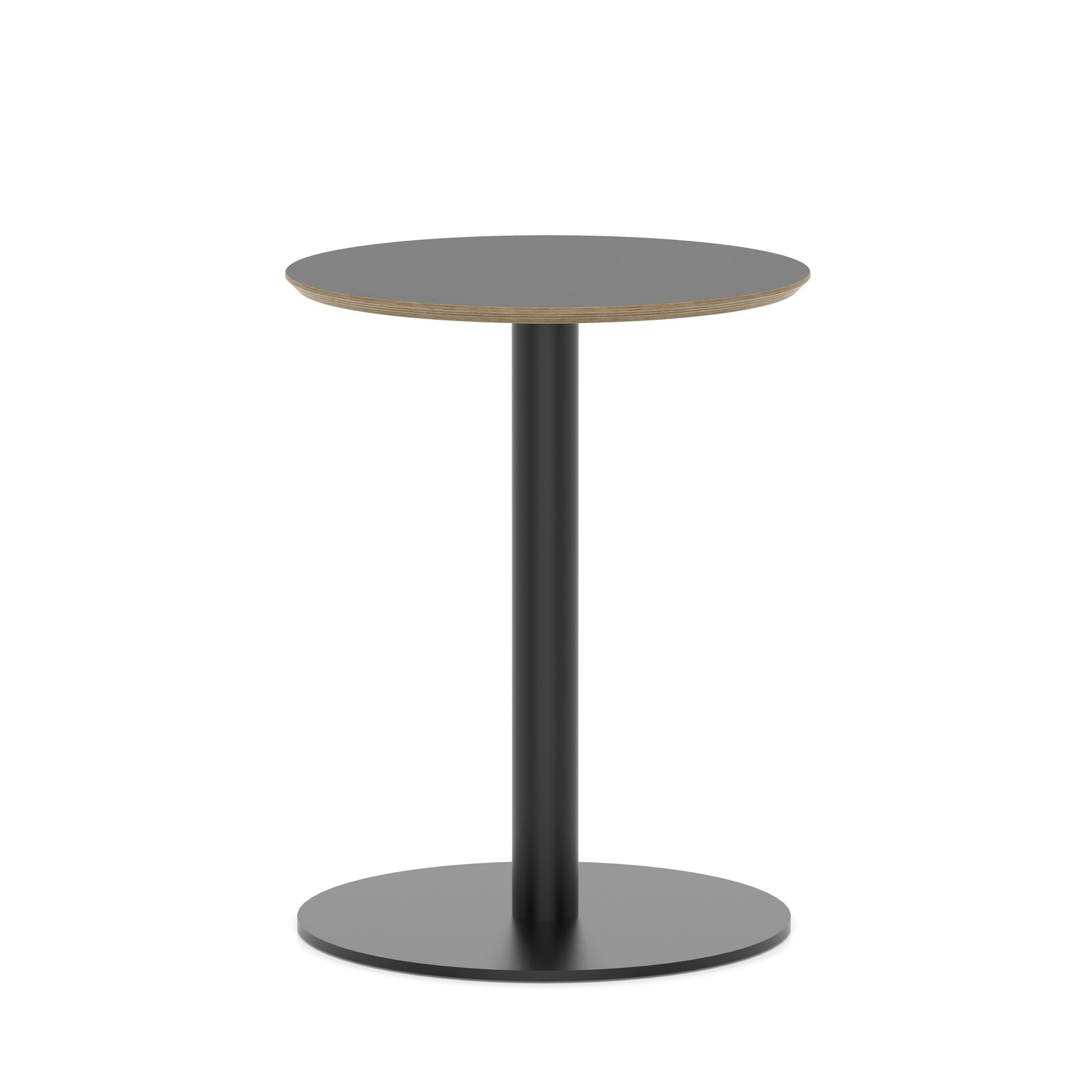 Brixworth Round Coffee Table With Disc Base - Black Leg