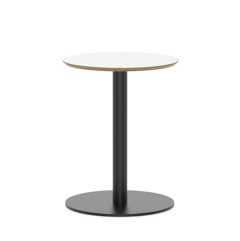 Brixworth Round Coffee Table With Disc Base - Black Leg
