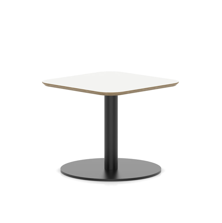 Brixworth Square Coffee Table With Disc Base - Black Leg