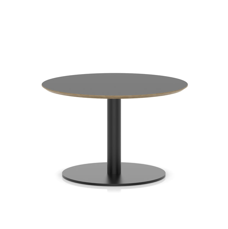 Brixworth Round Coffee Table With Disc Base - Black Leg