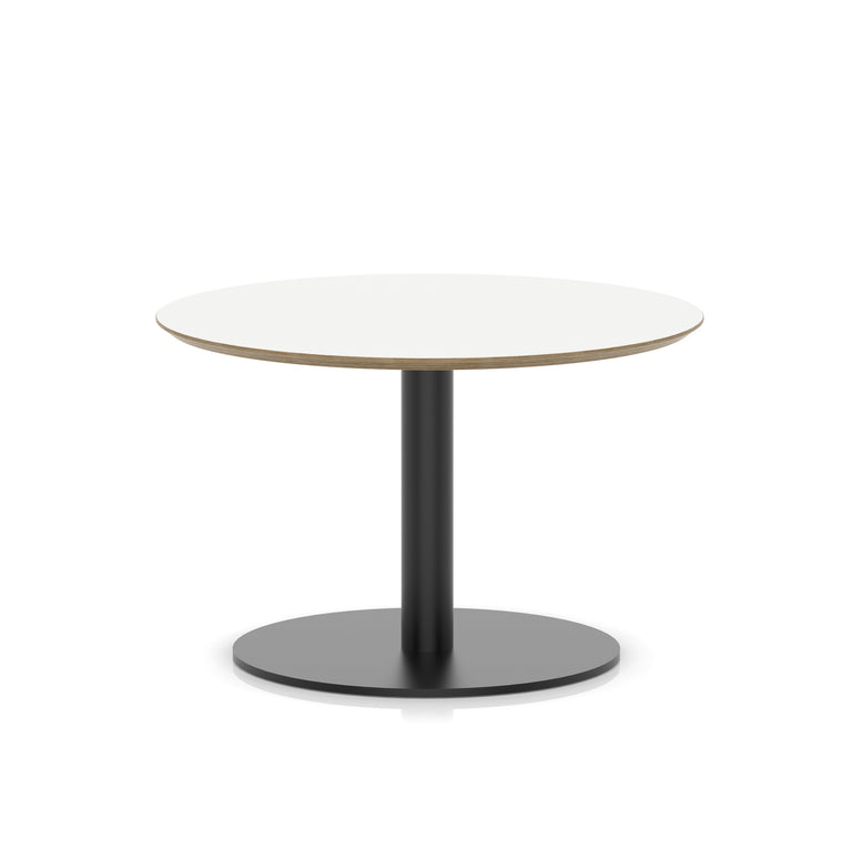 Brixworth Round Coffee Table With Disc Base - Black Leg