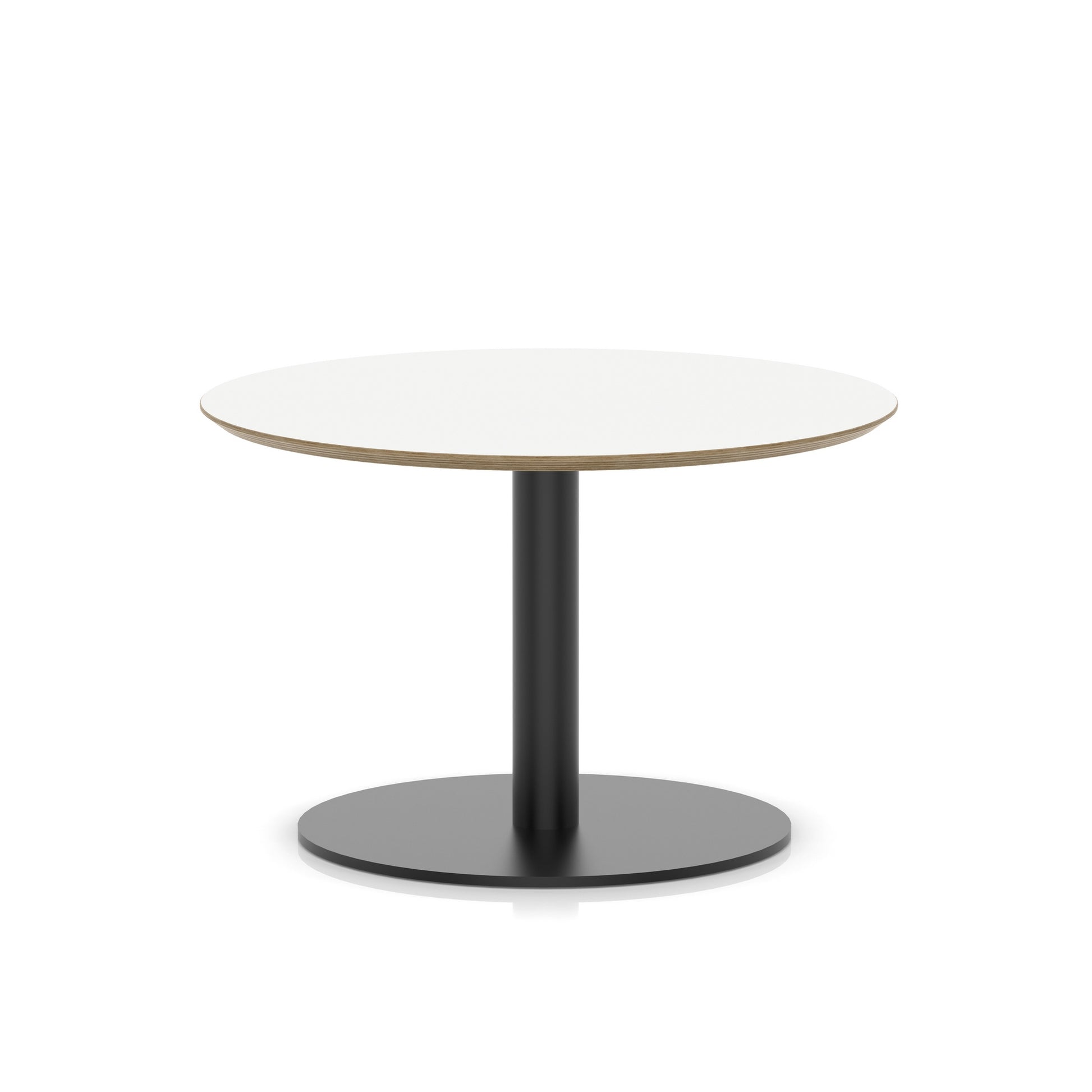 Brixworth Round Coffee Table With Disc Base - Black Leg