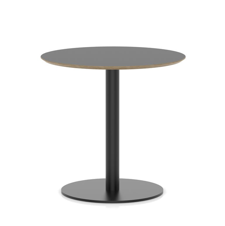 Brixworth Round Coffee Table With Disc Base - Black Leg