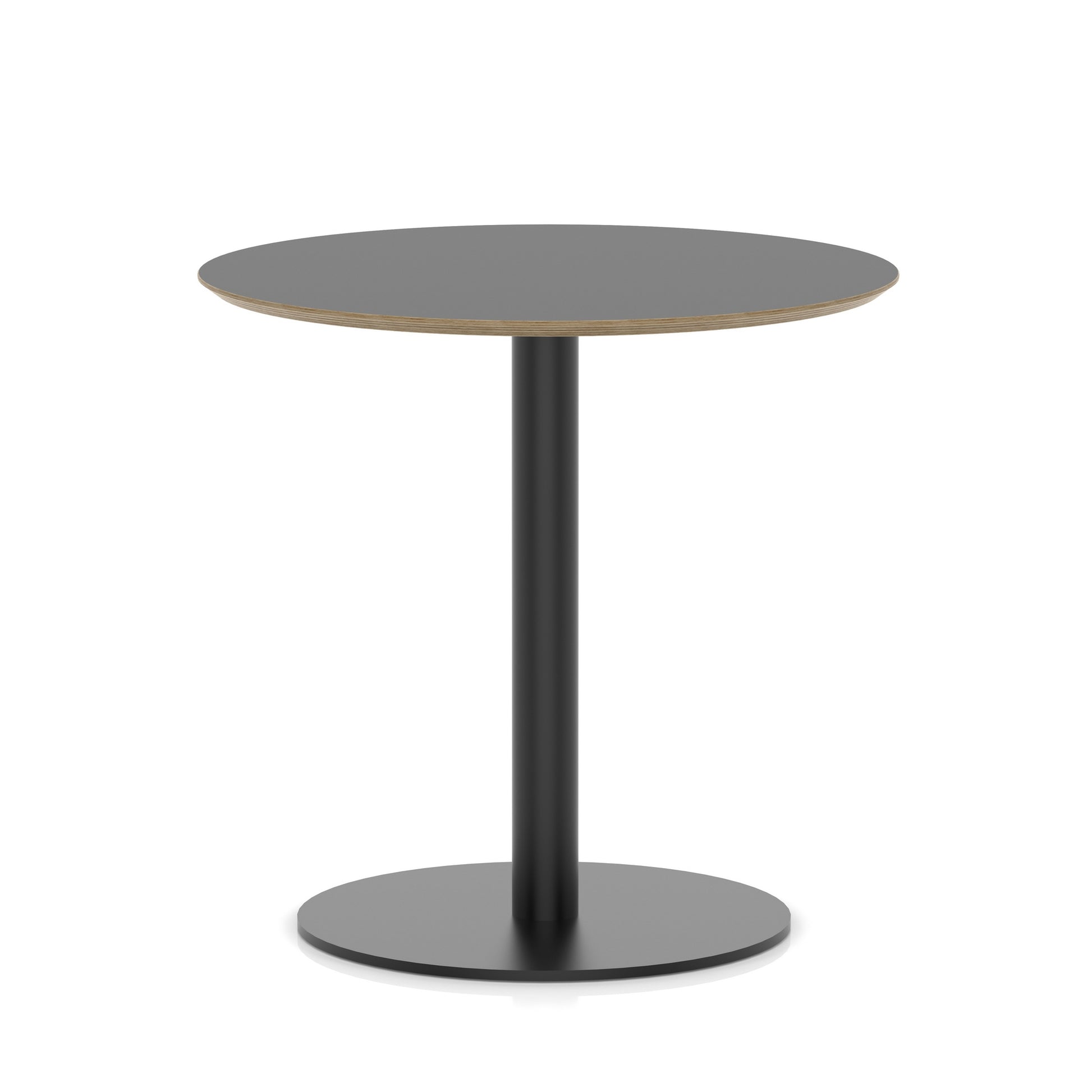 Brixworth Round Coffee Table With Disc Base - Black Leg