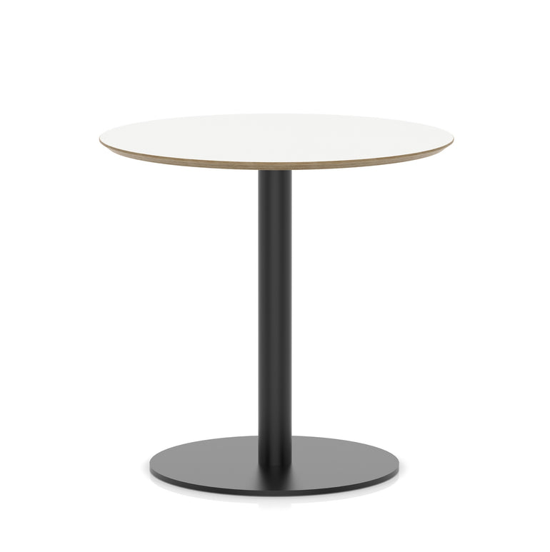 Brixworth Round Coffee Table With Disc Base - Black Leg