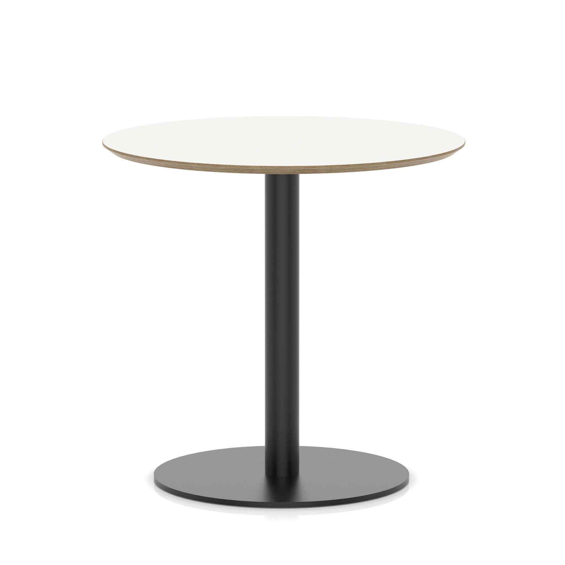 Brixworth Round Coffee Table With Disc Base - Black Leg