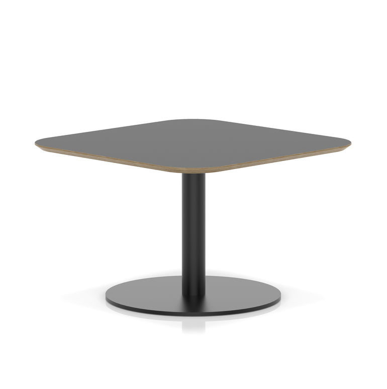 Brixworth Square Coffee Table With Disc Base - Black Leg