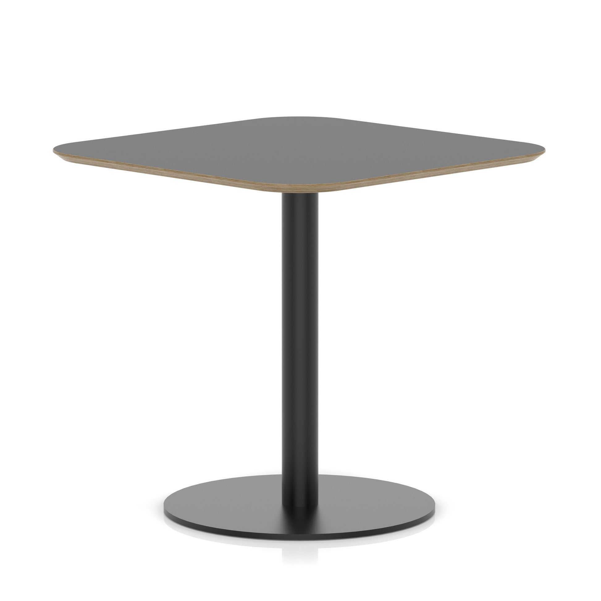 Brixworth Square Coffee Table With Disc Base - Black Leg