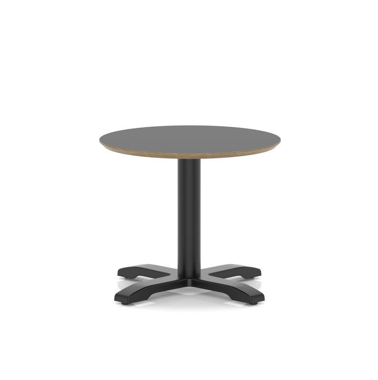 Brixworth Round Coffee Table With Cross Base - Black Leg