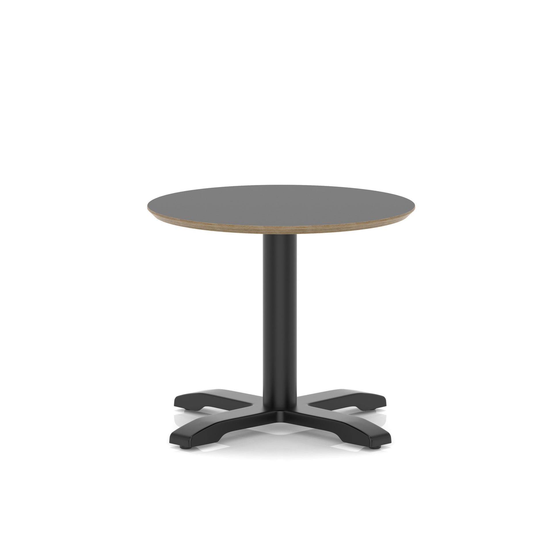 Brixworth Round Coffee Table With Cross Base - Black Leg