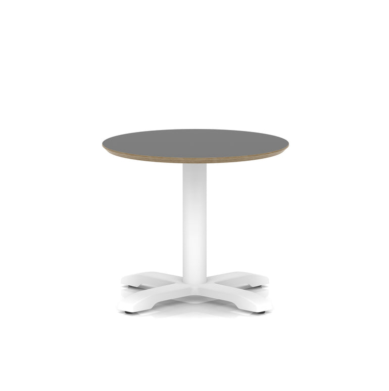 Brixworth Round Coffee Table With Cross Base - White Leg