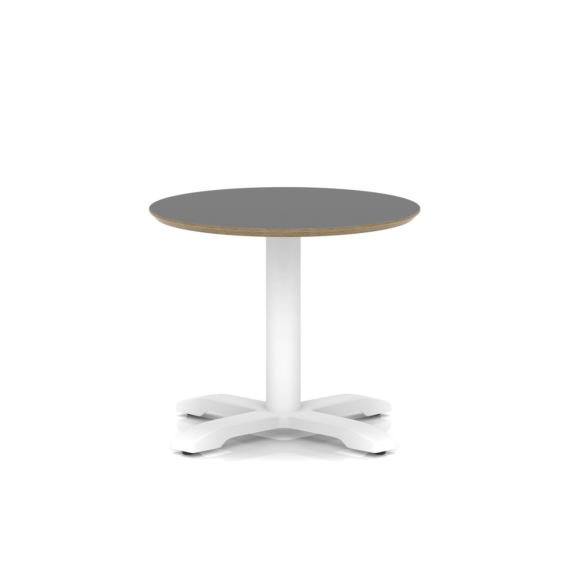 Brixworth Round Coffee Table With Cross Base - White Leg