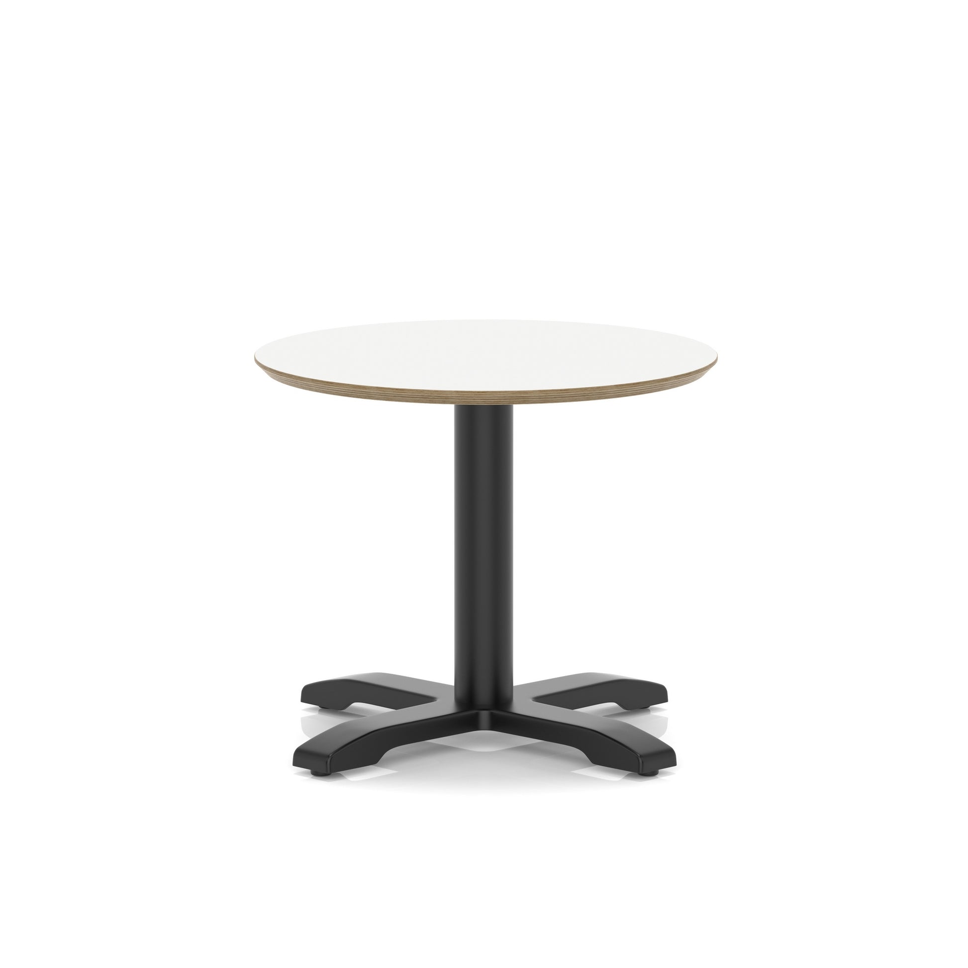 Brixworth Round Coffee Table With Cross Base - Black Leg