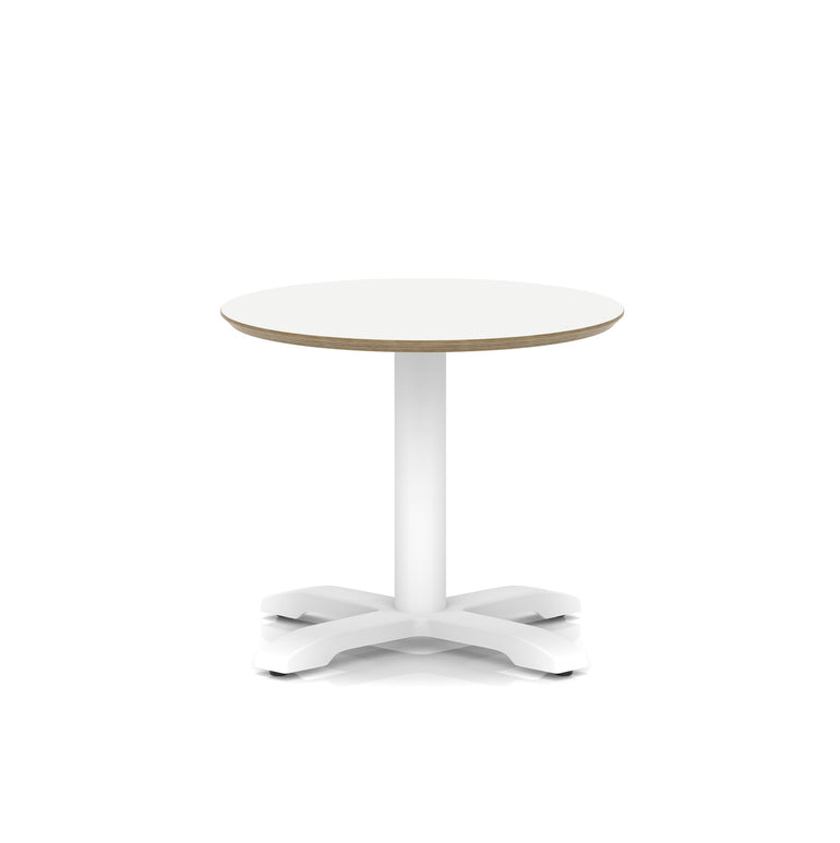 Brixworth Round Coffee Table With Cross Base - White Leg