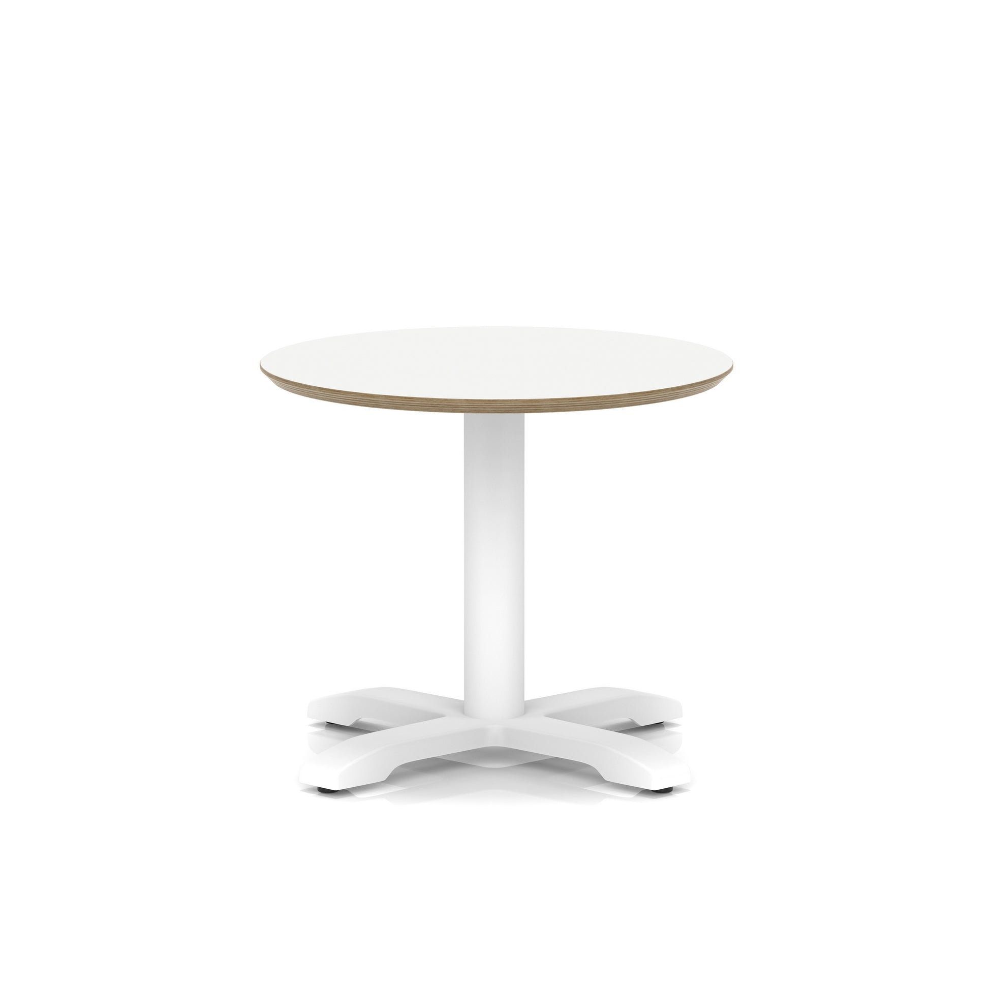 Brixworth Round Coffee Table With Cross Base - White Leg