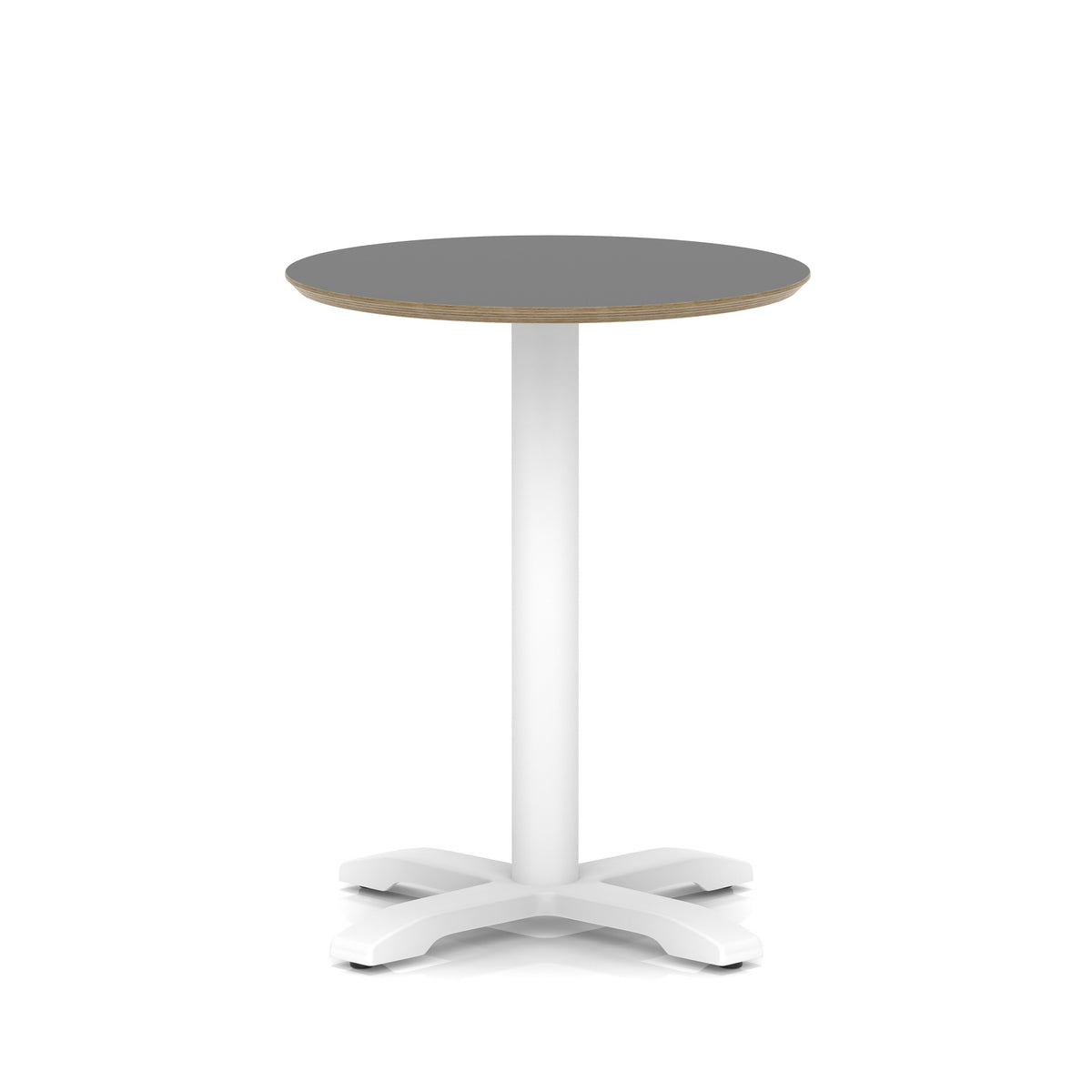 Brixworth Round Coffee Table With Cross Base - White Leg