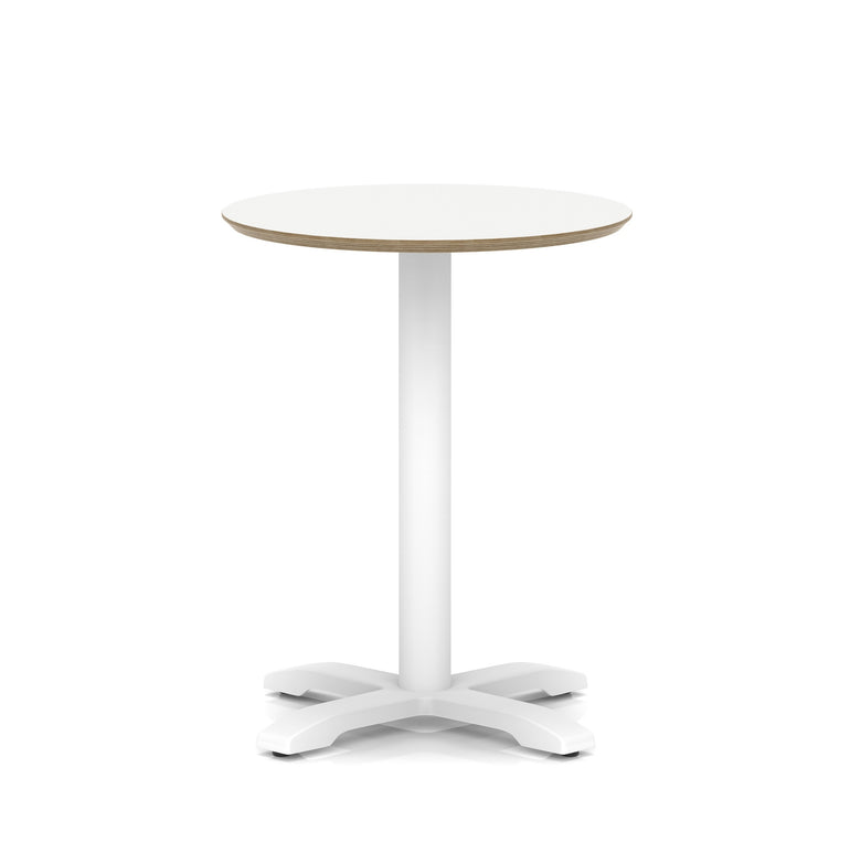 Brixworth Round Coffee Table With Cross Base - White Leg