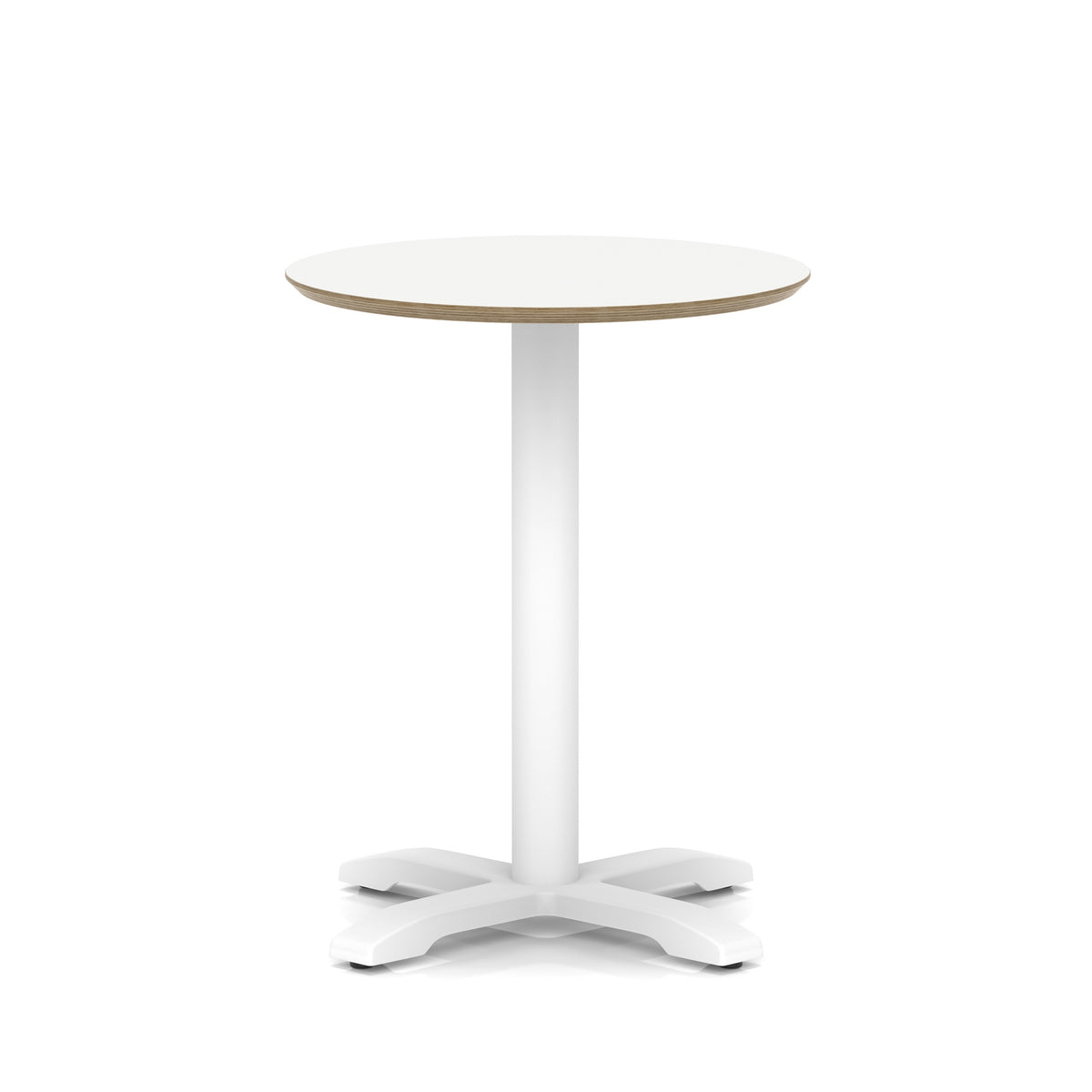 Brixworth Round Coffee Table With Cross Base - White Leg