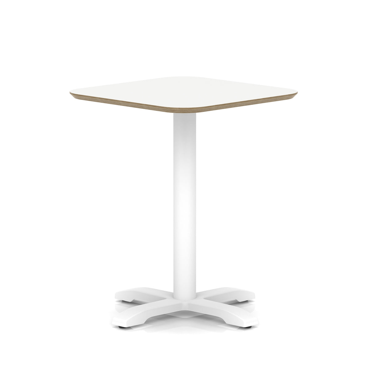 Brixworth Square Coffee Table With Cross Base - White Leg