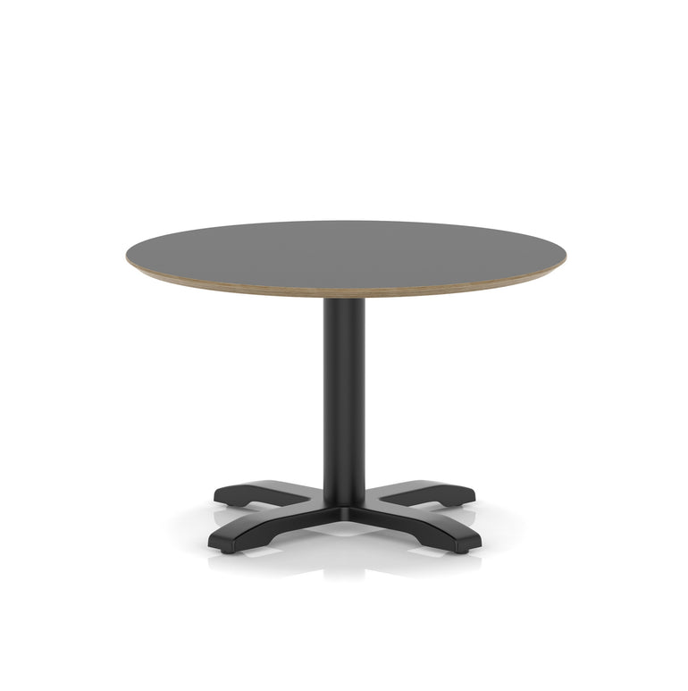 Brixworth Round Coffee Table With Cross Base - Black Leg