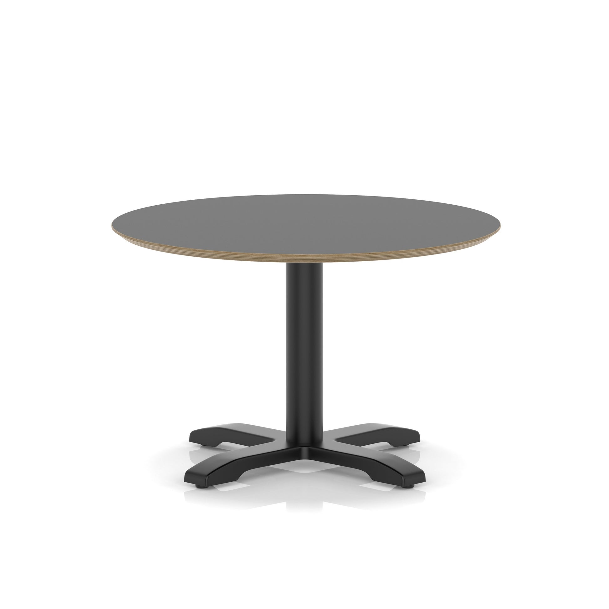 Brixworth Round Coffee Table With Cross Base - Black Leg