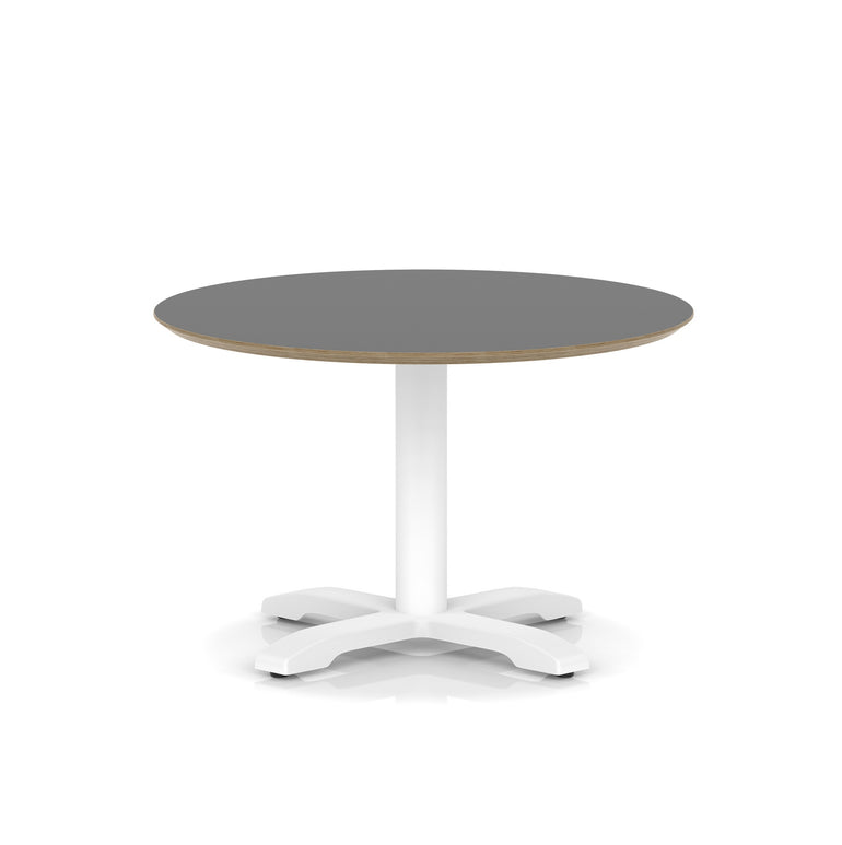 Brixworth Round Coffee Table With Cross Base - White Leg