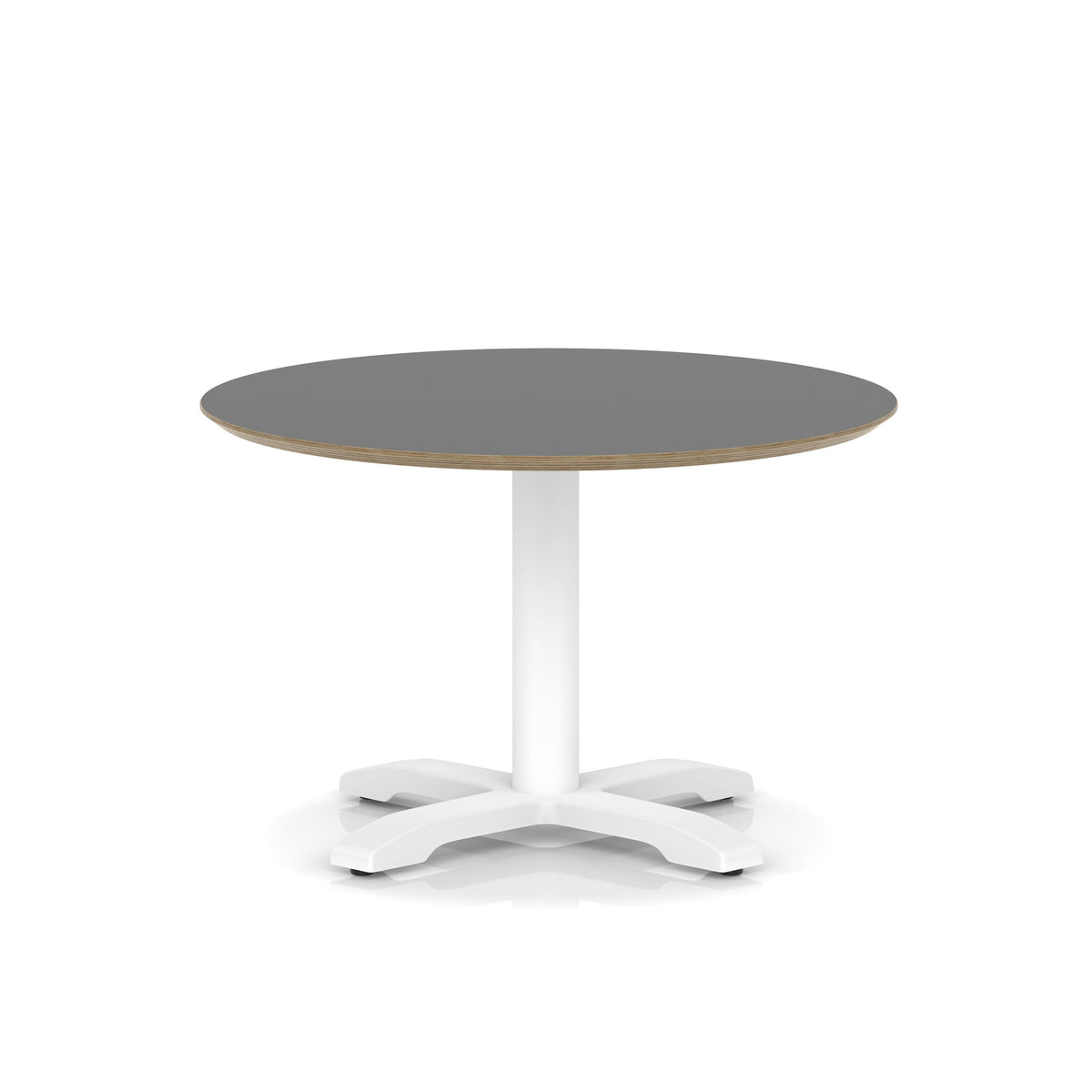 Brixworth Round Coffee Table With Cross Base - White Leg