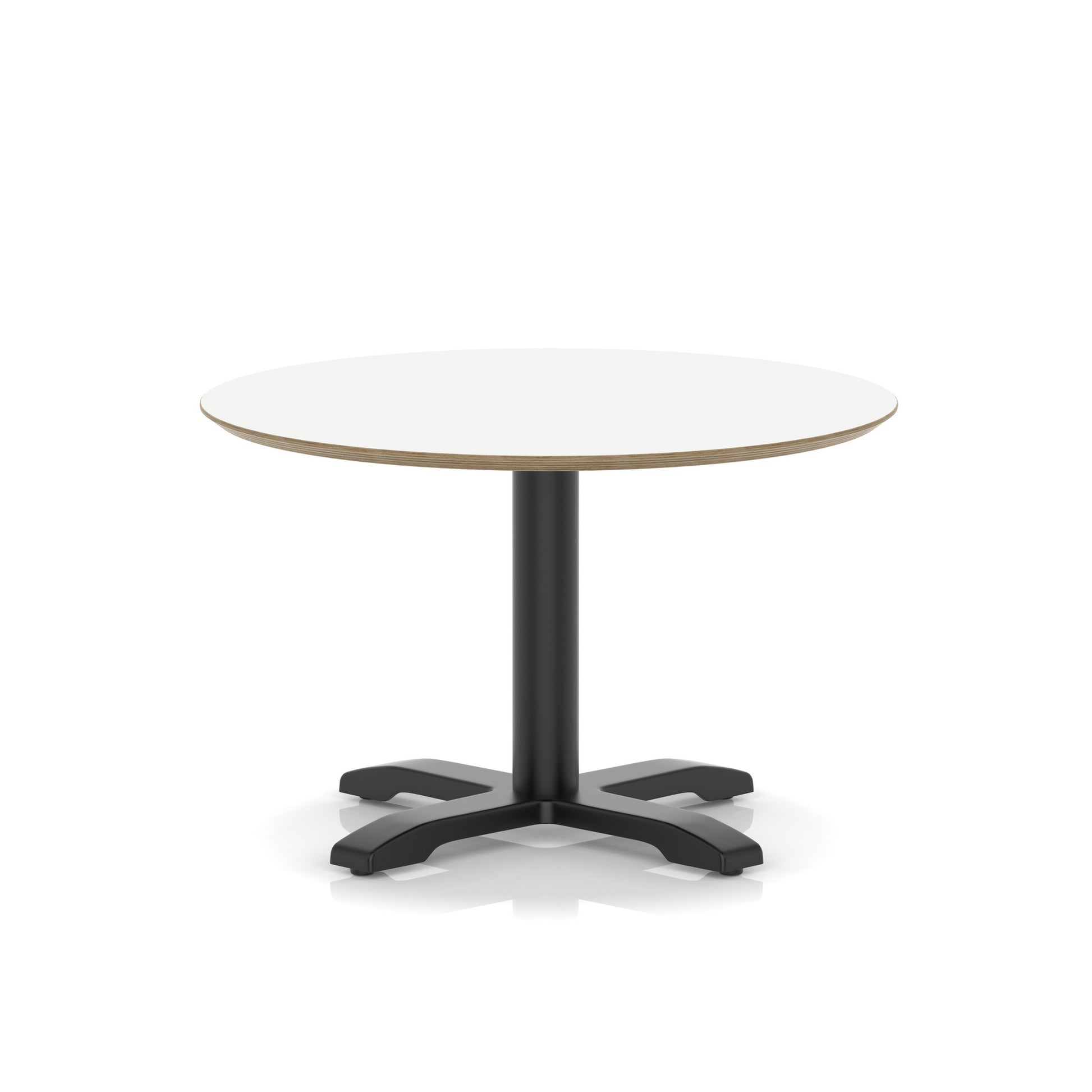 Brixworth Round Coffee Table With Cross Base - Black Leg
