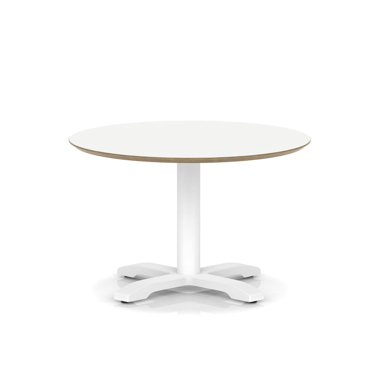 Brixworth Round Coffee Table With Cross Base - White Leg