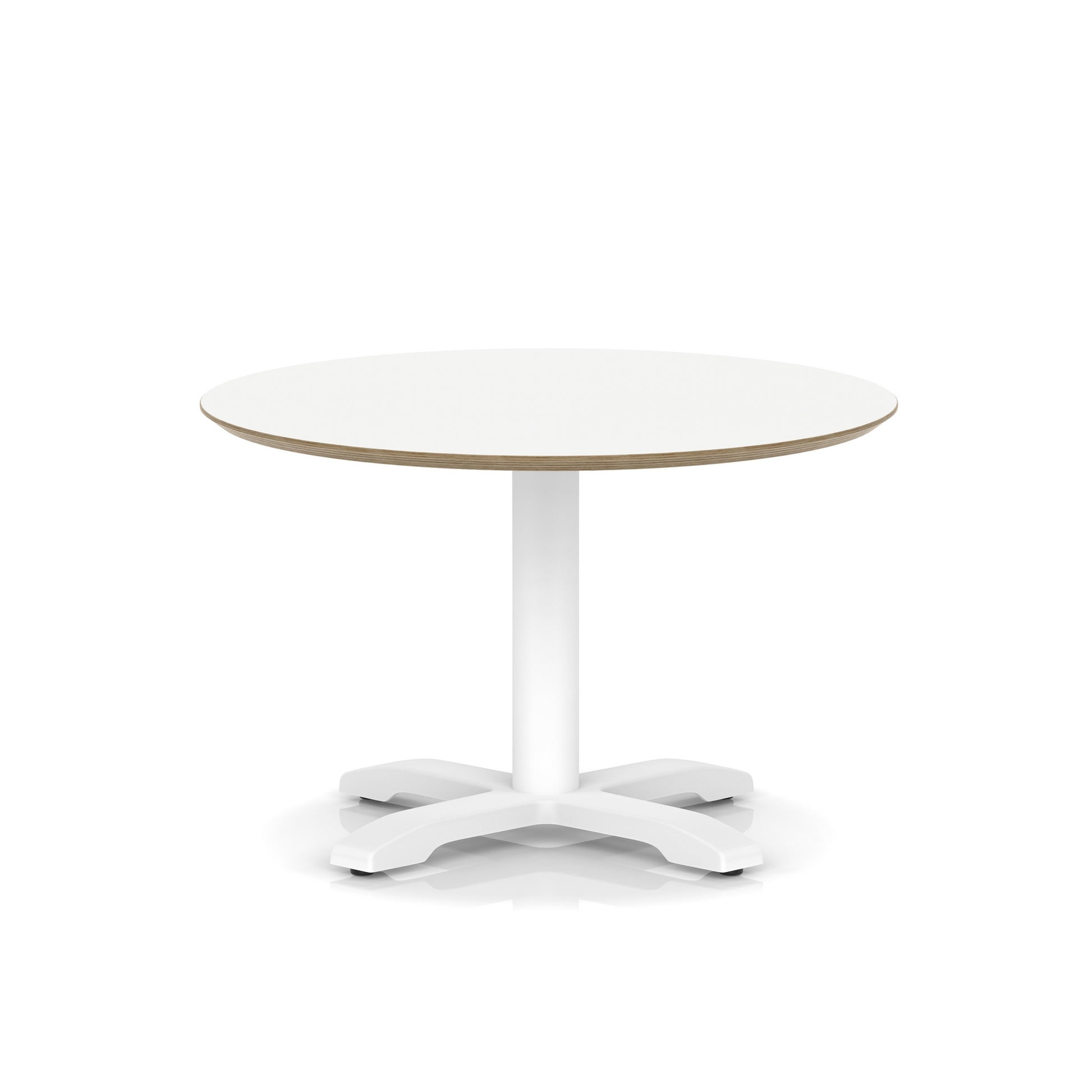 Brixworth Round Coffee Table With Cross Base - White Leg
