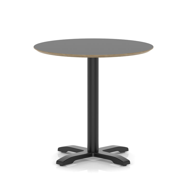 Brixworth Round Coffee Table With Cross Base - Black Leg