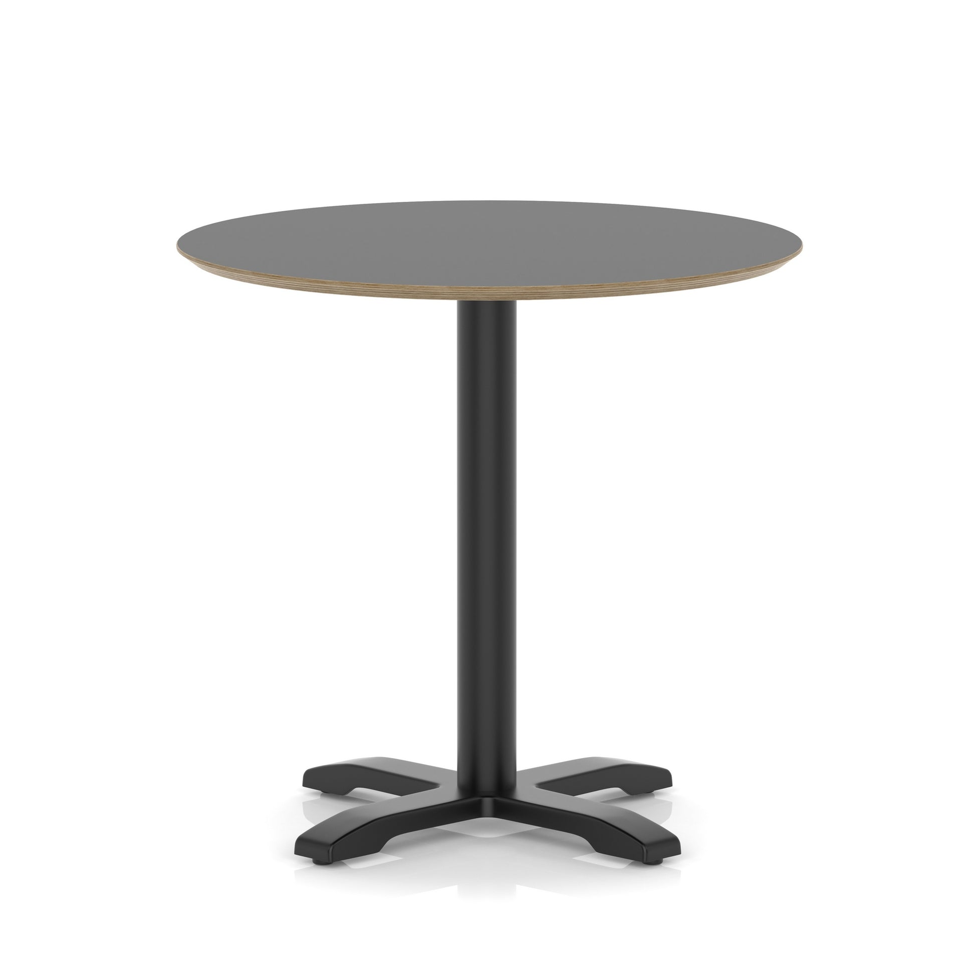 Brixworth Round Coffee Table With Cross Base - Black Leg