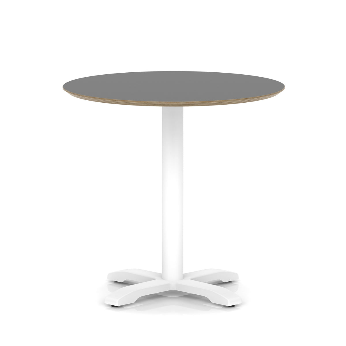 Brixworth Round Coffee Table With Cross Base - White Leg