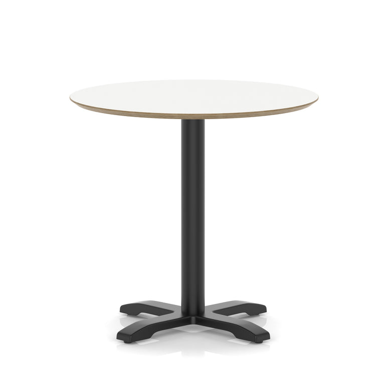Brixworth Round Coffee Table With Cross Base - Black Leg