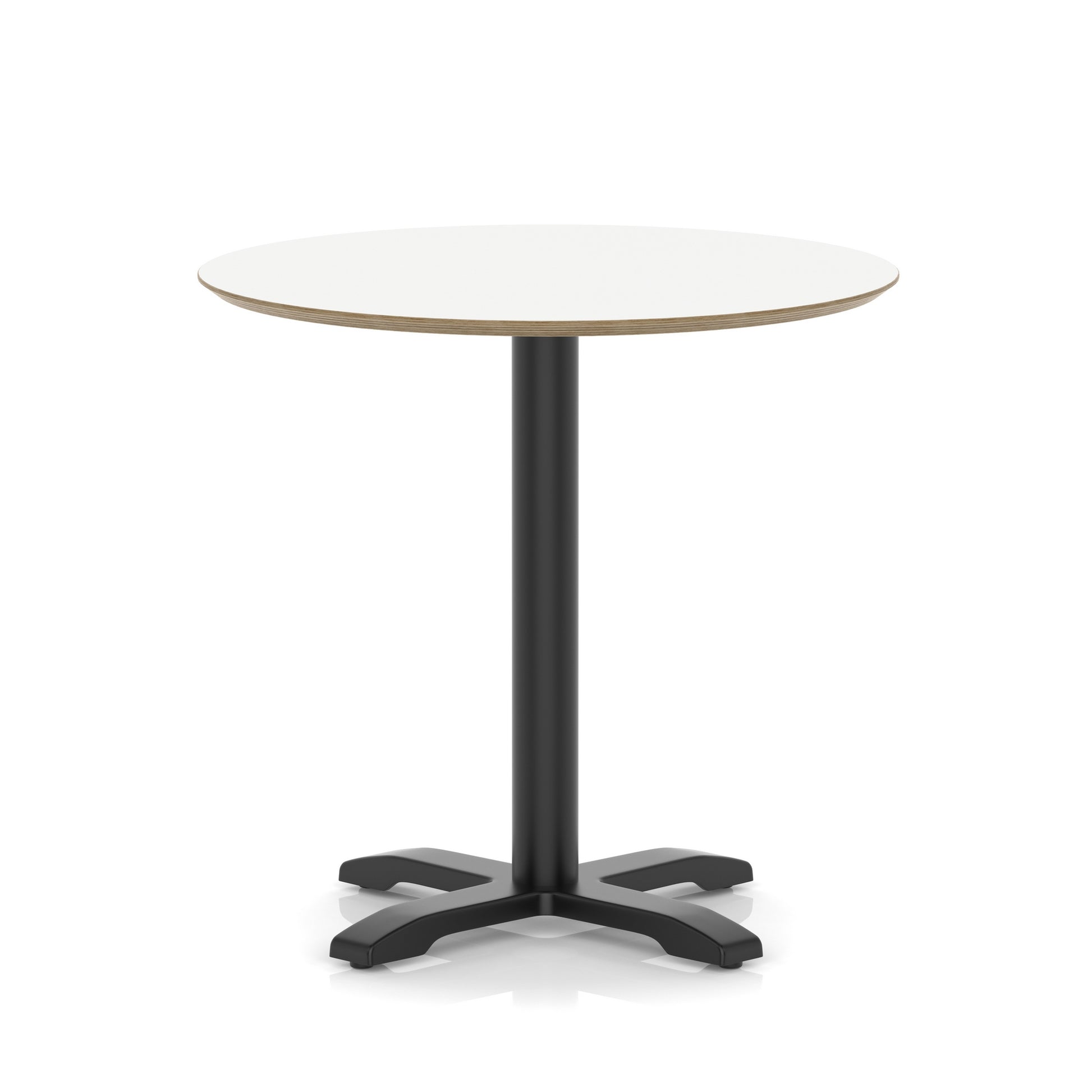 Brixworth Round Coffee Table With Cross Base - Black Leg
