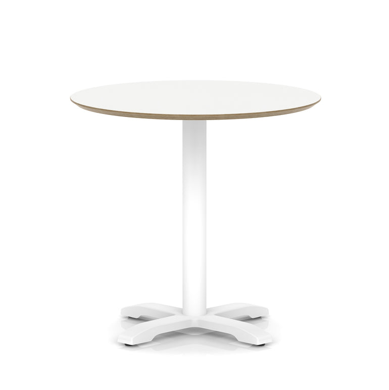 Brixworth Round Coffee Table With Cross Base - White Leg