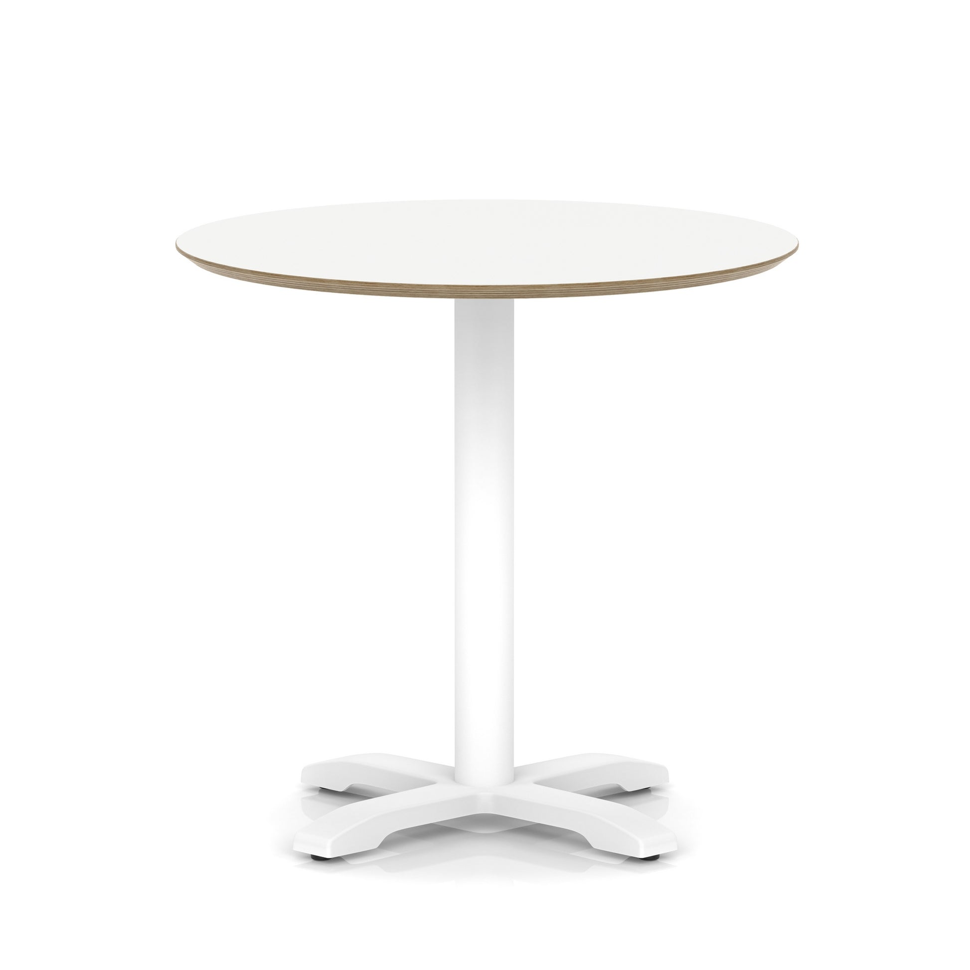 Brixworth Round Coffee Table With Cross Base - White Leg