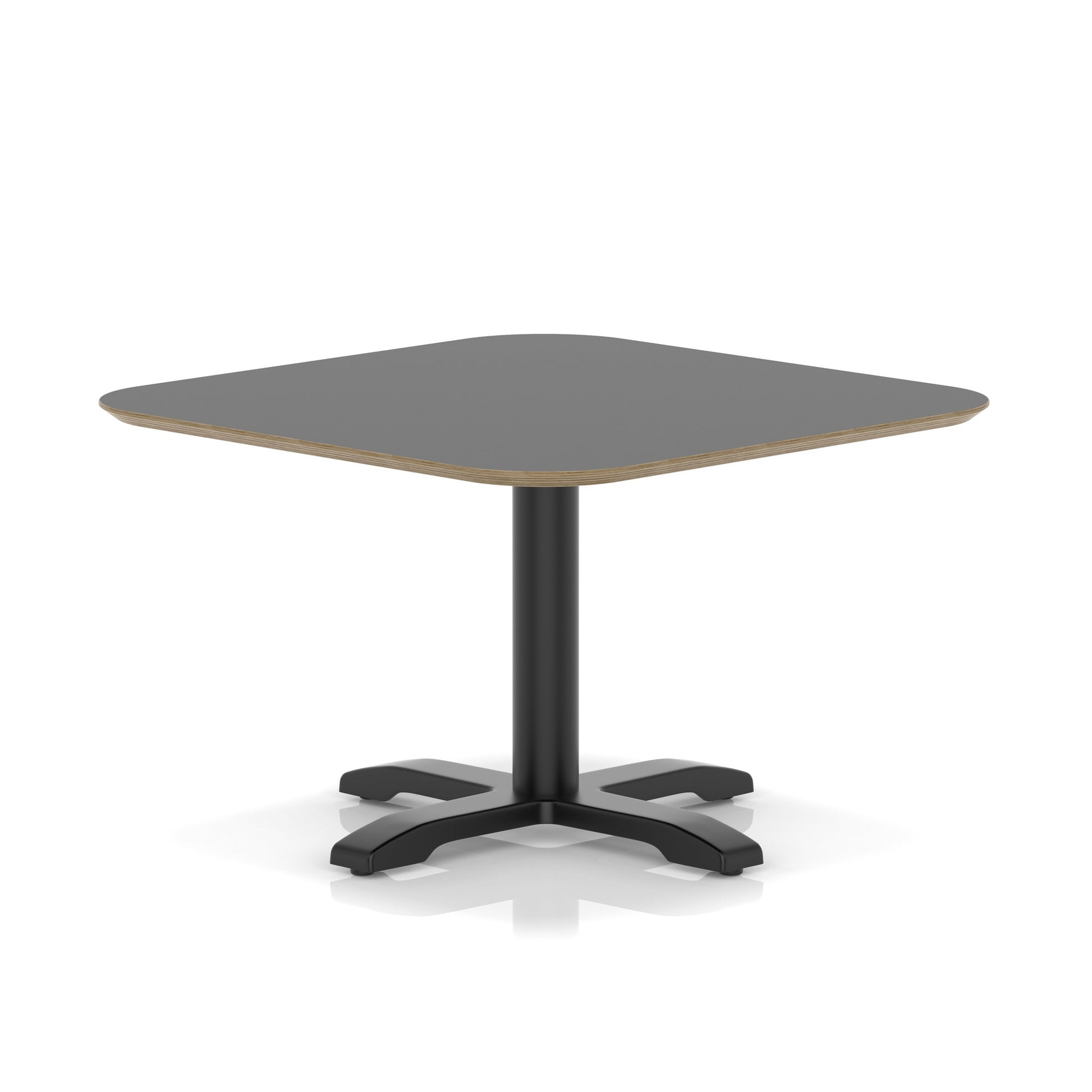 Brixworth Square Coffee Table With Cross Base - Black Leg