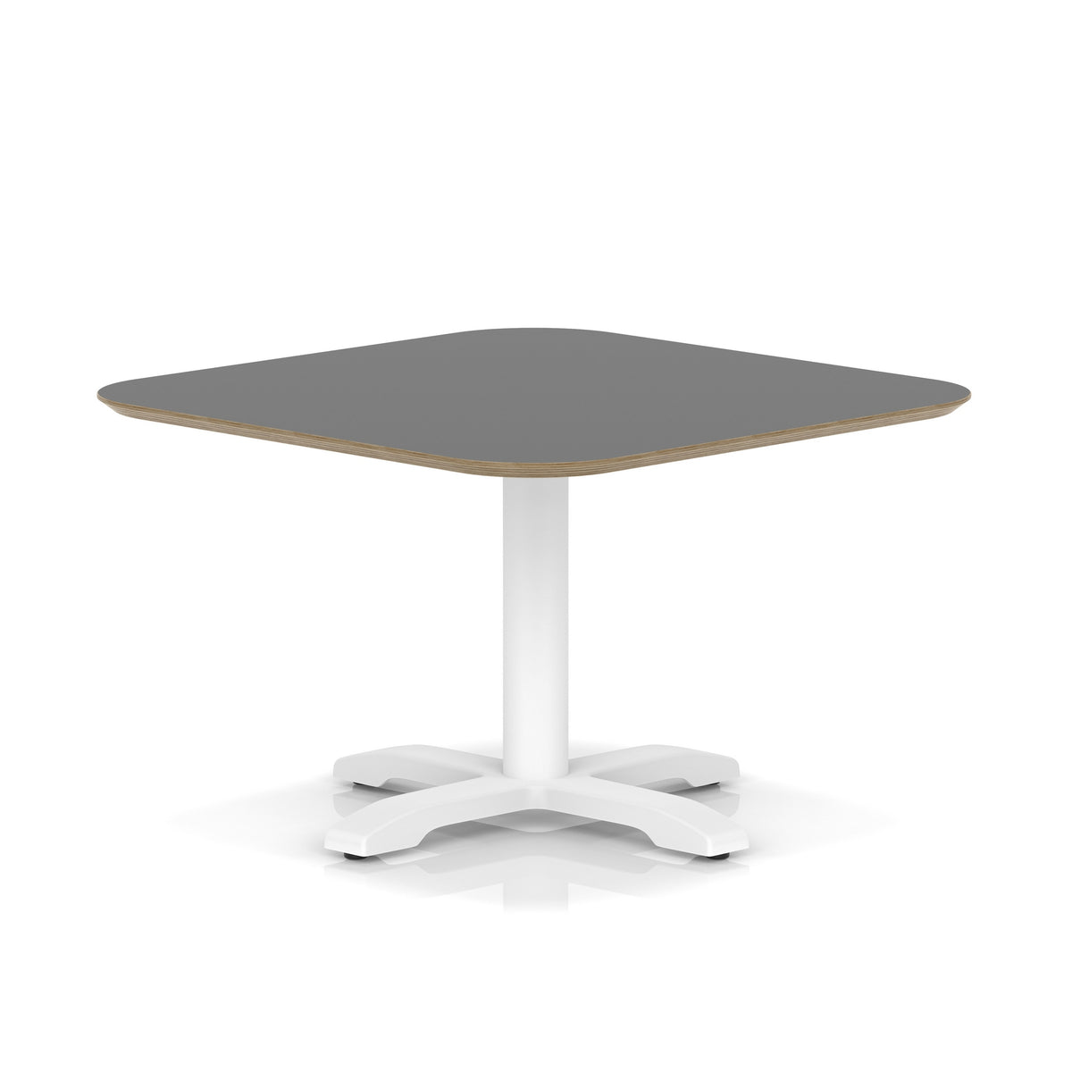 Brixworth Square Coffee Table With Cross Base - White Leg