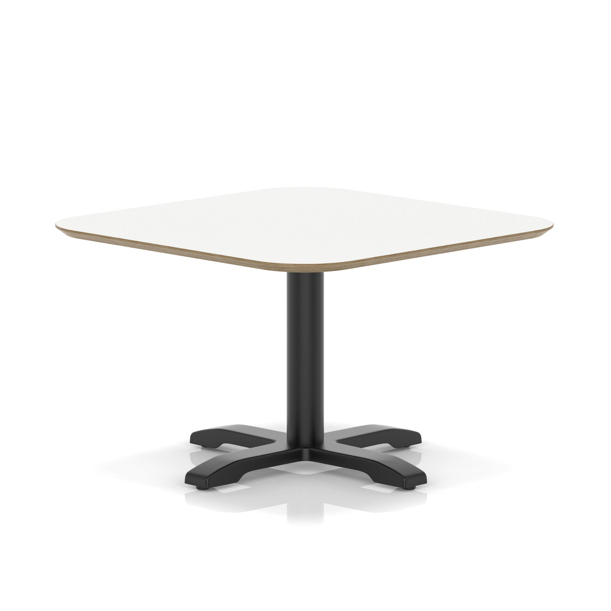 Brixworth Square Coffee Table With Cross Base - Black Leg