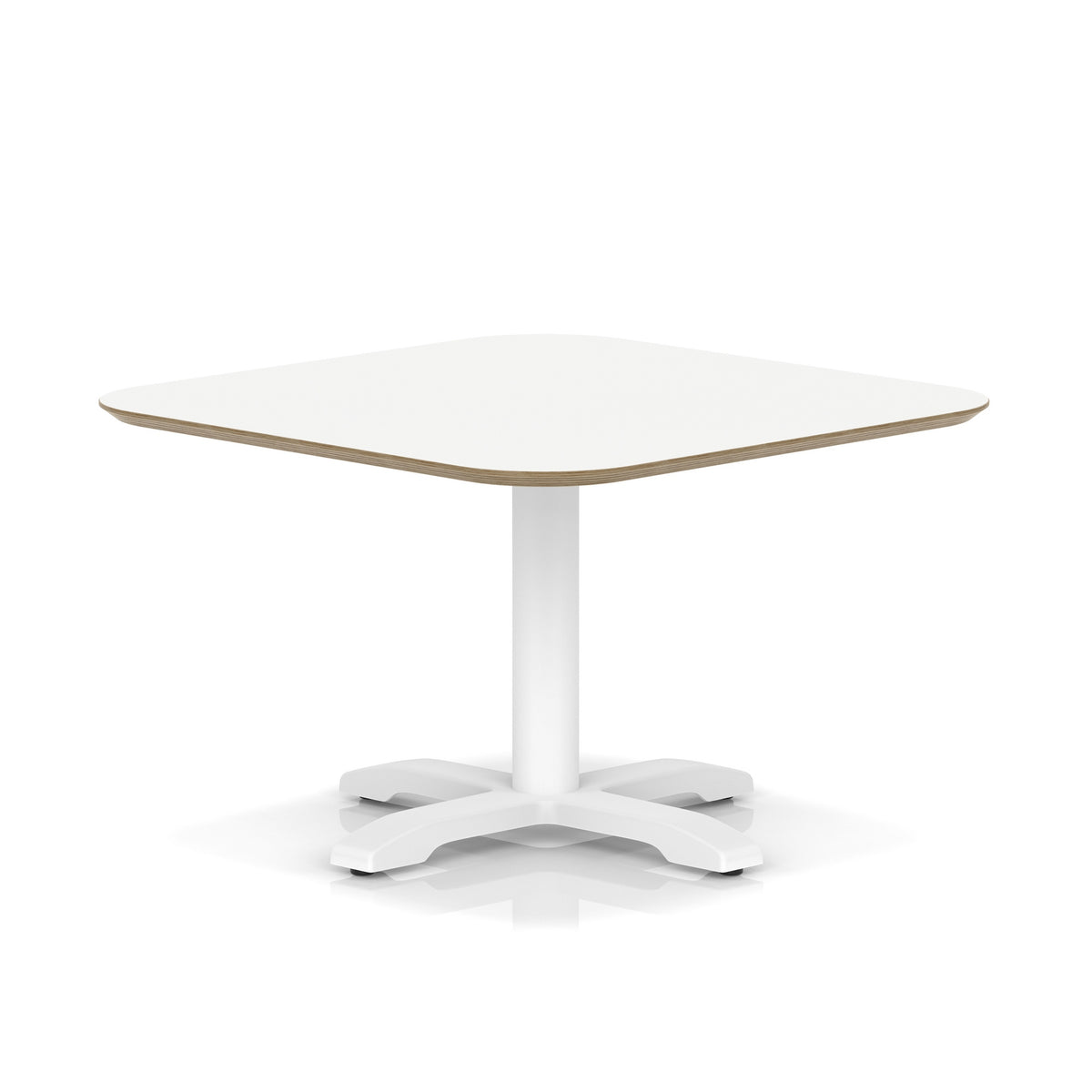 Brixworth Square Coffee Table With Cross Base - White Leg