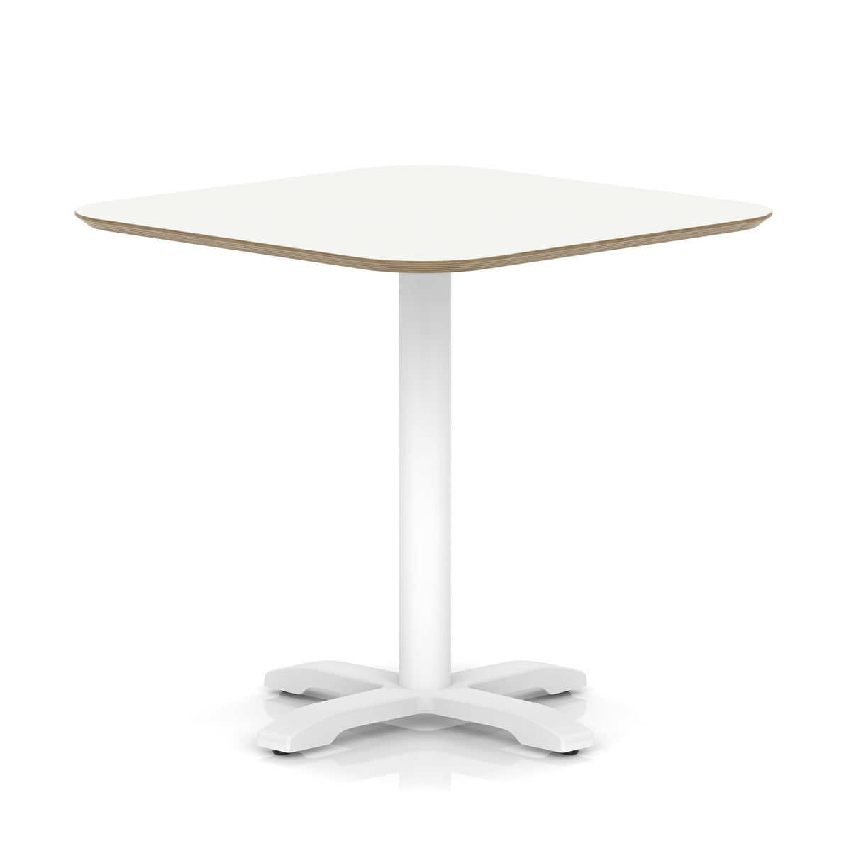 Brixworth Square Coffee Table With Cross Base - White Leg