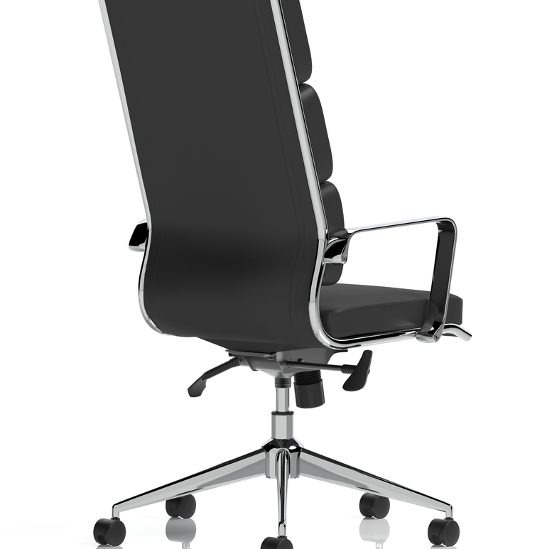 Savoy High Back Executive Black Leather Office Chair with Arms
