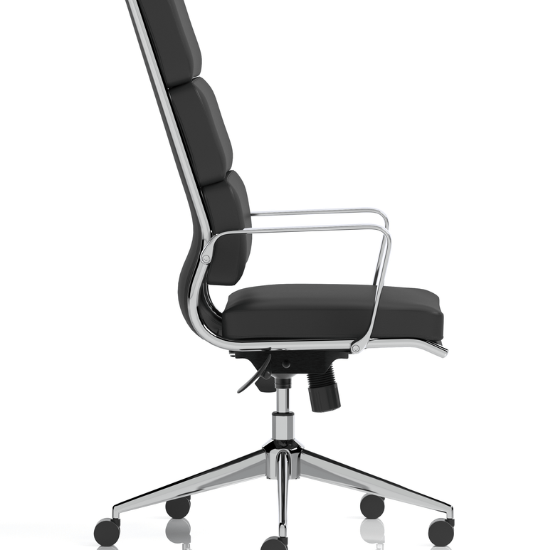 Savoy High Back Executive Black Leather Office Chair with Arms