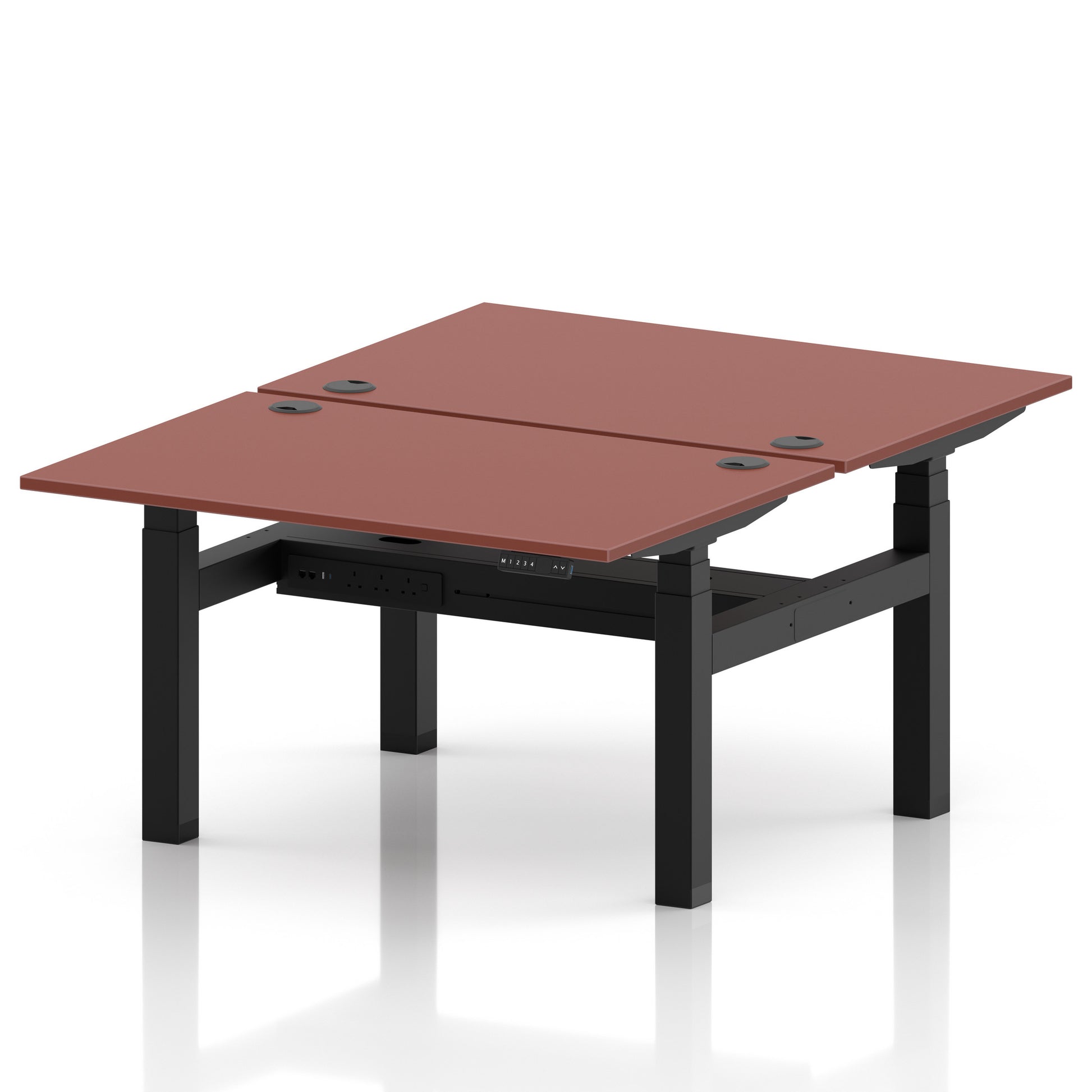 Air Back-to-Back Height Adjustable Bench Desk - 2 Person