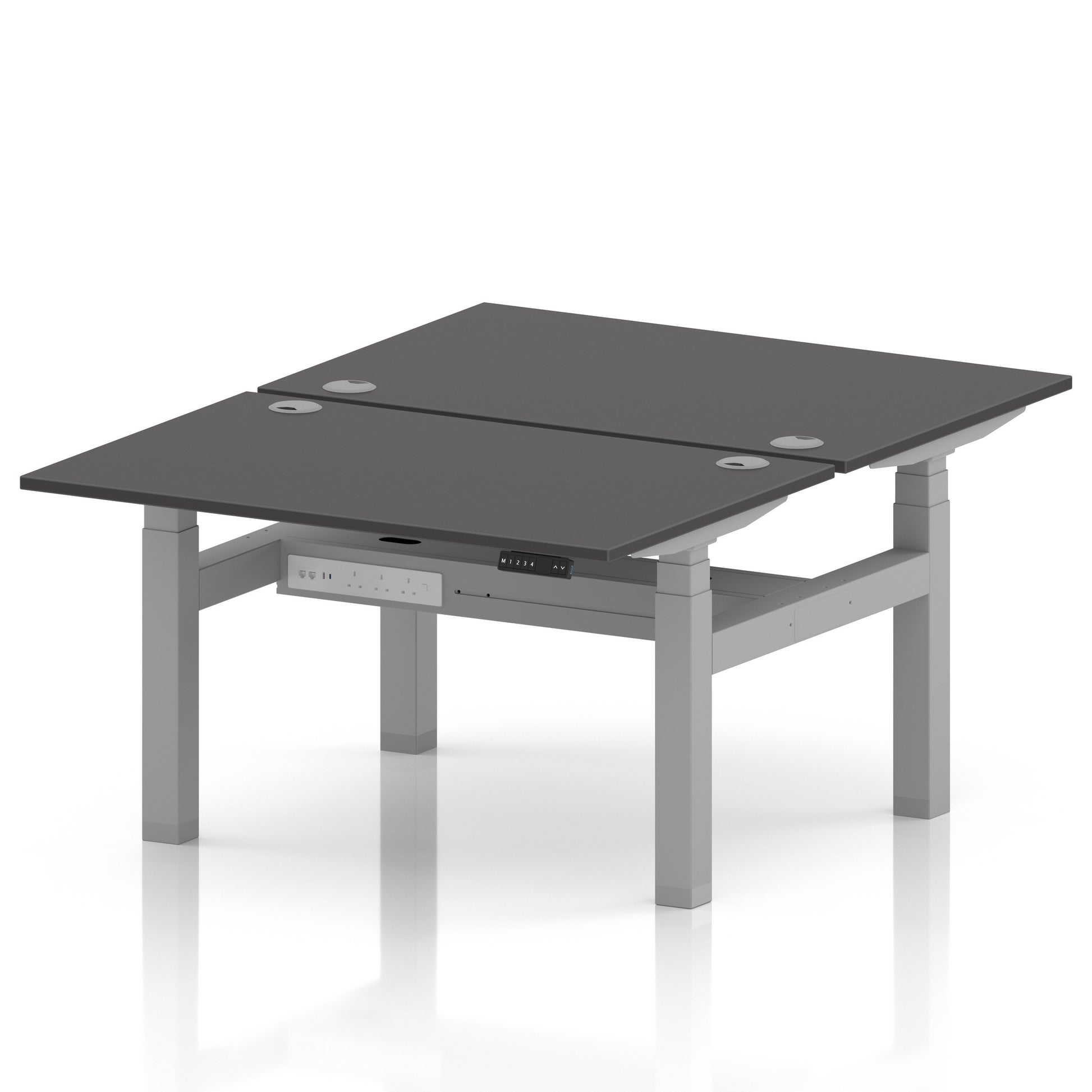 Air Back-to-Back Height Adjustable Bench Desk - 2 Person