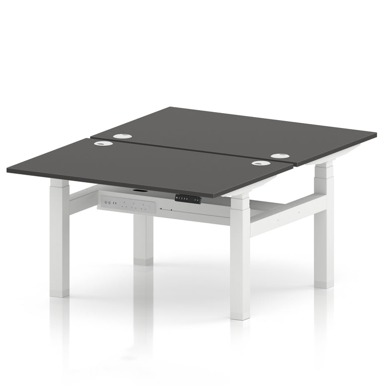 Air Back-to-Back Height Adjustable Bench Desk - 2 Person